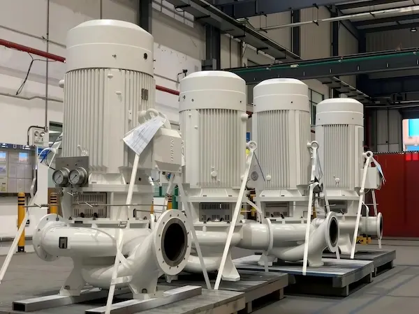 ISG Series single stage single suction vertical centrifugal pump for HVAC and water supply – space-saving in-line design with cast iron construction